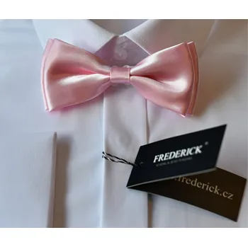 Pánský motýlek M1 - vzor 17 - SVĚTLE RŮŽOVÝ - LESKLÝ