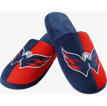 Pánské pantofle FOCO Pánské pantofle Washington Capitals NHL Team Logo Staycation Slipper Velikost: L = 44-45 EU