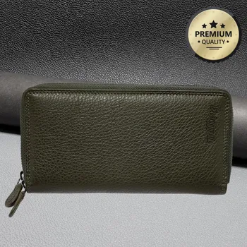 Luxusní dámská kožená peněženka Tillberg z italské kůže | Khaki – prémiová, odolná a praktická