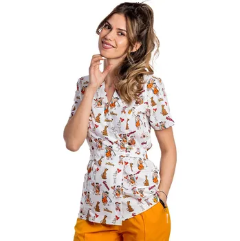 Zdravotnický oděv Zdravotnická halenka - flintstoneovi - dámská| drinuniforma.cz