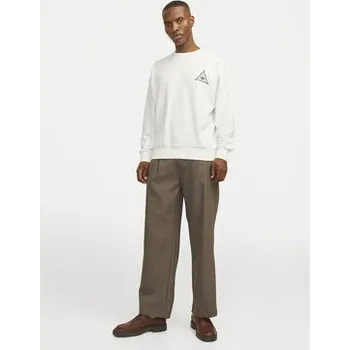 Pánská mikina Jack & Jones Mikina Mystic 12257735 Bílá Relaxed Fit L