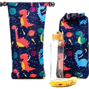 Svačinový box Green Smile Rolvak Malý Dinosaurus modrý