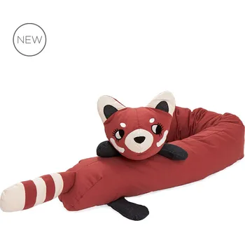 Polštář Zvířátkový dlouhý mantinel do dětské postele červená panda Roommate GOTS