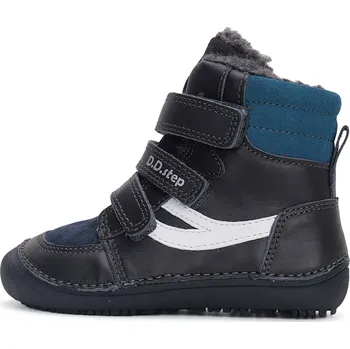 Chlapecká zimní obuv D.D.step dětské zimní barefoot boty W063-42754M modré Velikost: 28