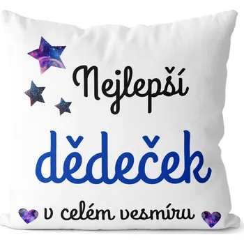 Dekorativní polštářek Polštářek Nejlepší dědeček ve vesmíru
