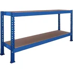 Nekonečný průmyslový regál Trestles RNC 1400x1800x800, nosnost 1600 kg, 2 police Barva: modrá