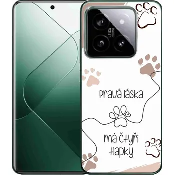 Pouzdro na mobilní telefon Gelový kryt mmCase na Xiaomi 14 - psí motiv 1 bílé pozadí