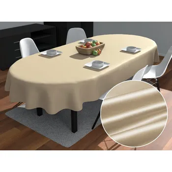 ubrus Saténový oválný ubrus polyesterový Satén LUX-054 Latte 50x100 cm