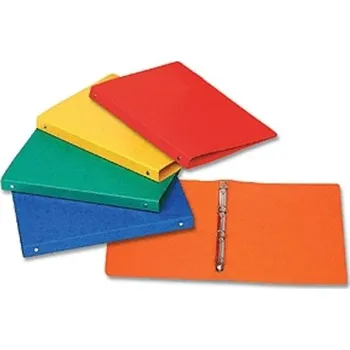 Pořadač 4 kroužkový A4 2,5cm prešpán zelená