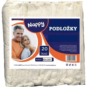 Inkontinenční podložka NAPPY Ochranné podložky na postel 80x180 cm, 20 ks