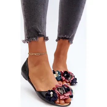 Dámská móda Sandále CK298 černo-růžové - Step in style 37