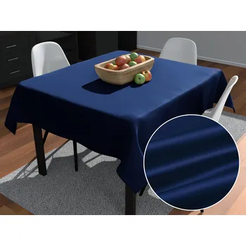 ubrus Saténový čtvercový ubrus polyesterový Satén LUX-047 Námořnická modrá 50x50 cm