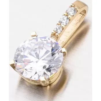Přívěsek Dámský přívěsek žluté zlato 585 zirkon 662P-130199