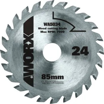 Pilový kotouč WA5034 - Pilový kotouč na dřevo TCT, průměr 85mm, 24 zubů
