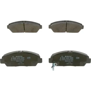 Brzdová destička Sada brzdových destiček, kotoučová brzda BOSCH 0 986 424 289