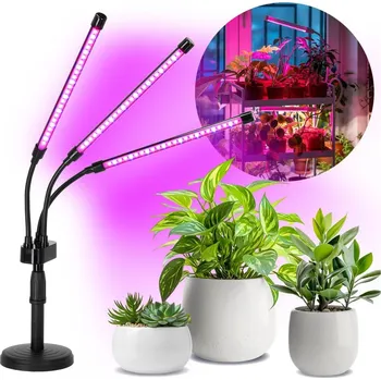 Lampička LED Stmívatelná stolní lampa pro pěstování rostlin VITARO 3xLED/10W/230V černá + záruka 3 roky