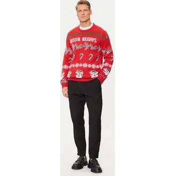 Pánský svetr Only & Sons Svetr Xmas 22031171 Červená Regular Fit XL