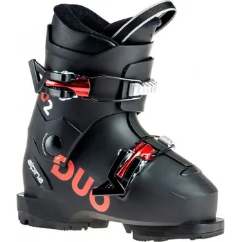 Sjezdové boty Dětské lyžáky Alpina DUO 2 175 Černá, Červená, Stříbrná