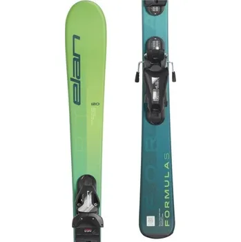 Sjezdové lyžování Elan FORMULA S JRS + EL 4.5 120 Zelená, Tmavě zelená, Černá
