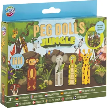 Výtvarná sada Figurky, dřevěné, JUNGLE, sada