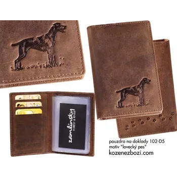 Obal na doklad Kožené zboží Pouzdro Na Doklady "Lovecký Pes"