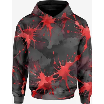 Dámská mikina UTOPY Pánská Dámská sportovní mikina Blood Splash full print Velikost: M