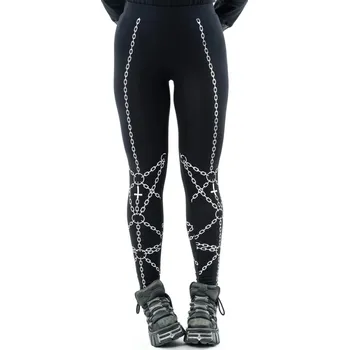 Dámské kalhoty kalhoty dámské (legíny) HEARTLESS - ENCHAINED - BLACK - XL