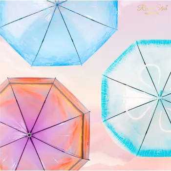 Kabelka Real star Dámský průhledný deštník RST920, různé barvy Barva: Modrá