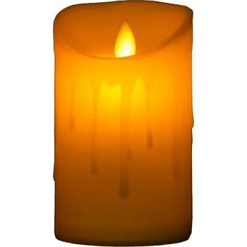 Svíčka Emocio LED čajová svíčka tančící plamen, 75 × 125 mm, žlutá