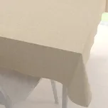 Dekorační obdélníkový ubrus Leona LN-161 Béžový/zlatý třpytivý 140x220 cm