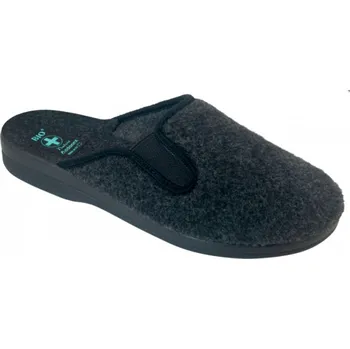 Pánské pantofle Pantofle přezůvky ADANEX 25581 tm. šedé plstěné teplé velikost: 45