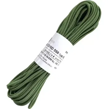 Lano PK Paracord 550, polyamid, 15 m, zelená trávová