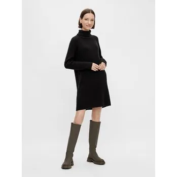 Dámské šaty Pieces Úpletové šaty Ellen 17119500 Černá Regular Fit M