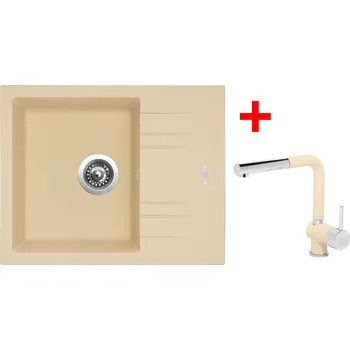 Kuchyňský dřez Akční Sinks LINEA 600 Sahara + MIX 3P GR