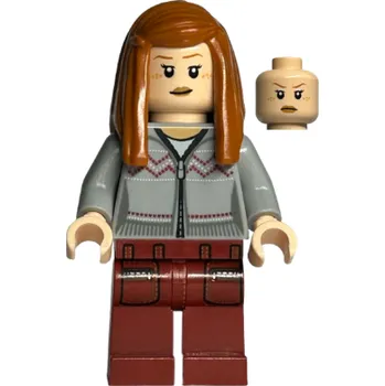 Hračka LEGO® minifigurka Harry Potter - Ginny Weasley - Light Bluish Gray Knitwear, Dark Red Legs with Pockets Pattern