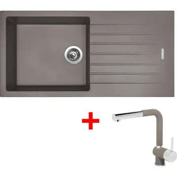 Granitový dřez Akční Sinks PERFECTO 1000 Truffle + MIX 3 P GR
