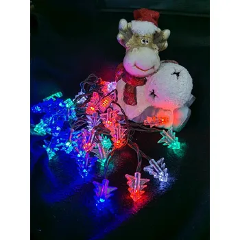 Vánoční dekorace DZL Solární řetěz 40 LED Stromečky, různé barvy Barva: Studená bílá