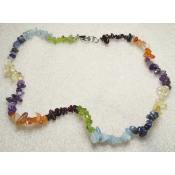 Náhrdelník Magieprirody.cz Náhrdelník Čakrový tromlovaný 7 čaker #08 - z přírodních kamenů