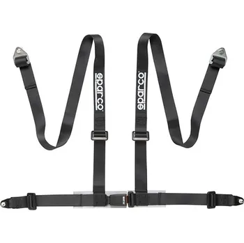 Návlek na bezpečnostní pás Sparco Čtyřbodový bezpečnostní pás s homologací ECE, s uchycením na šroub, barva černá