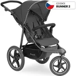 Robustní sportovní terénní kočárek HAUCK RUNNER 2 UNI Tmavě šedá, Černá