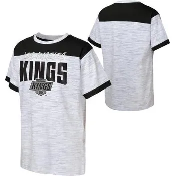 Chlapecké tričko Outerstuff Dětské tričko Los Angeles Kings NHL Powerblend Space Dye Crew Nk T Velikost: Dětské M (9 - 11 let)