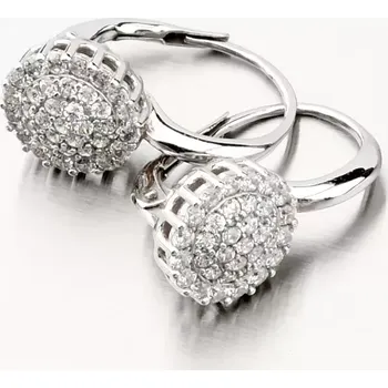 Náušnice Dámské náušnice bílé zlato 585 zirkon 668P-120284