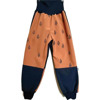 Chlapecké kalhoty Rostoucí softshellové kalhoty hnědý les, Velikost 122-130 (7+)