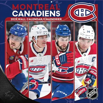 Kalendář JF Turner Kalendář Montreal Canadiens NHL 2025 Wall Calendar