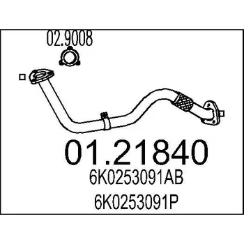 Výfuková trubka Výfuková trubka MTS 01.21840
