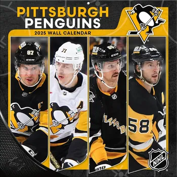 Kalendář JF Turner Kalendář Pittsburgh Penguins NHL 2025 Wall Calendar