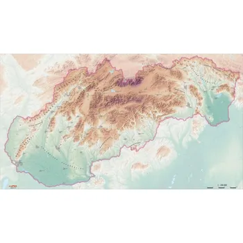 Mapa Slovenska Velká 1 250 000 Multip SK Venkovní Výuka Odolný Materiál