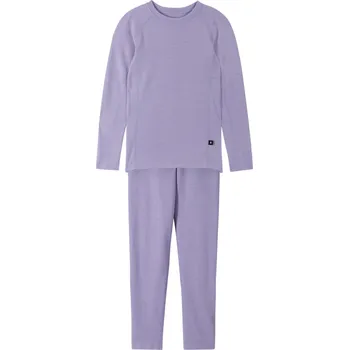 Set dětského termoprádla Dětské merino termoprádlo Reima Taitoa Lilac amethyst 5450 90