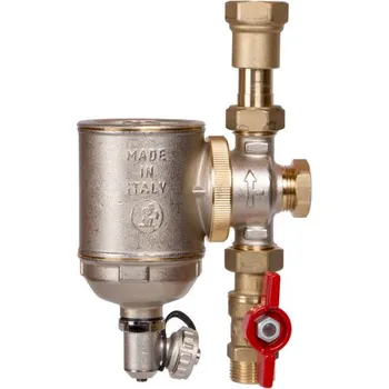 Ochranný vodní filtr Giacomini Odkalovač odstředivý s magnetem R146 C 3/4" s kulovým kohoutem R254P a teleskopickým šroubením R176P, R146CKX004