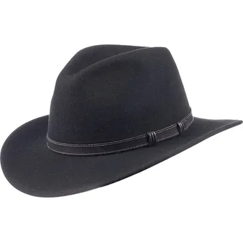 Klobouk Scippis Australský černý klobouk vlněný - STAMFORD Velikost: 61 cm (XL)
